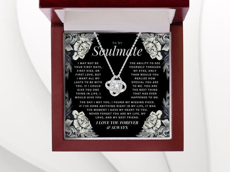 My Soulmate Necklace Love Necklace Her Wife Girlfriend Soulmate Necklace Her Love Necklace Message Card Necklace Box Valentine Necklace Box Vday T-Shirts, Hoodie, Sweatshirt - T-Shirt, Sweatshirt, Hoodie