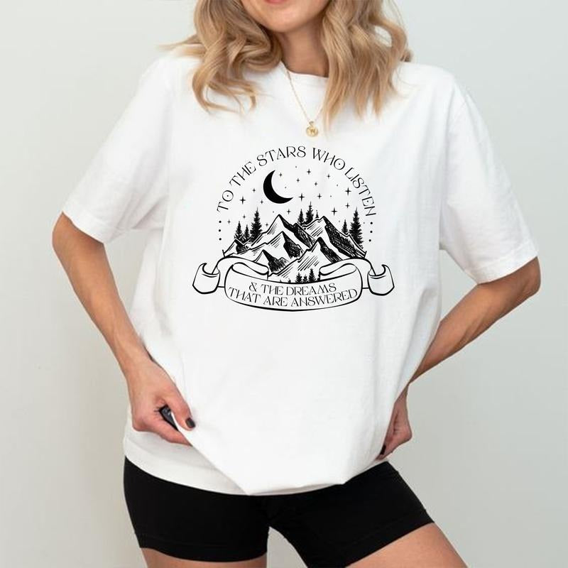 Stars Who Listen Shirt Acotar Shirt Booklover Shirt Mystical Shirt Court Dreams Fan T-Shirts, Hoodie, Sweatshirt - T-Shirt, Sweatshirt, Hoodie