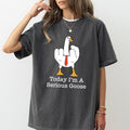 Today I'M Serious Goose Shirt Funny Silly Goose Silliest Goose Printed Meme Goose Bumps Top Comfort Shirt Casual Cotton Fabric Womenswear Cotton Fabric Relaxed Chic T-Shirts, Hoodie, Sweatshirt - T-Shirt, Sweatshirt, Hoodie