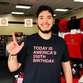 Today Is Americas 250th Birthday 1776 2026 shirt Unisex T-shirt, Sweatshirt, Hoodie, Long Sleeve Tee - T-Shirt, Sweatshirt, Hoodie