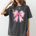 Together We Fight Together We Win Shirt Coquette Breast Cancer Bow Printed Printed Breast Cancer Warrior October October We Pink Short Sleeve Womenswear Cotton Fabric Relaxed Fit Chic T-Shirts, Hoodie, Sweatshirt - T-Shirt, Sweatshirt, Hoodie