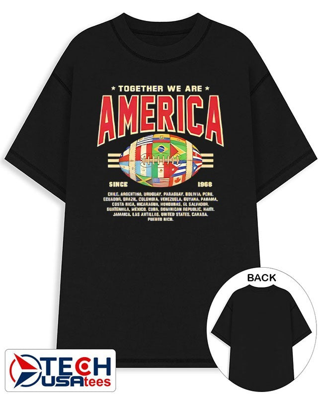Together we are America Football since 1968 flag shirt Unisex T-shirt, Sweatshirt, Hoodie, Long Sleeve Tee - T-Shirt, Sweatshirt, Hoodie