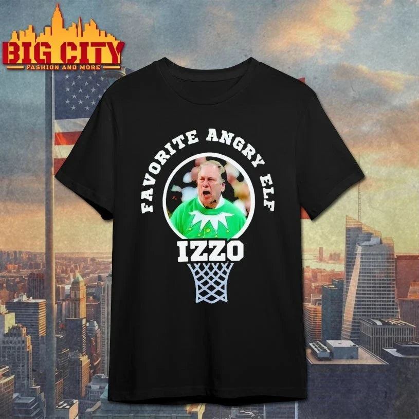 Tom Izzo Favorite Angry Elf Izzo shirt Unisex T-shirt, Sweatshirt, Hoodie, Long Sleeve Tee - T-Shirt, Sweatshirt, Hoodie