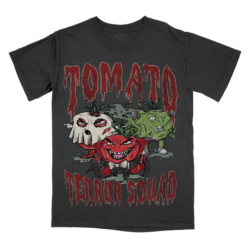 Tomato Terror Squad Comfort Colors Tomato Halloween Shirt Funny Scary Gardening T-Shirts, Hoodie, Sweatshirt - T-Shirt, Sweatshirt, Hoodie