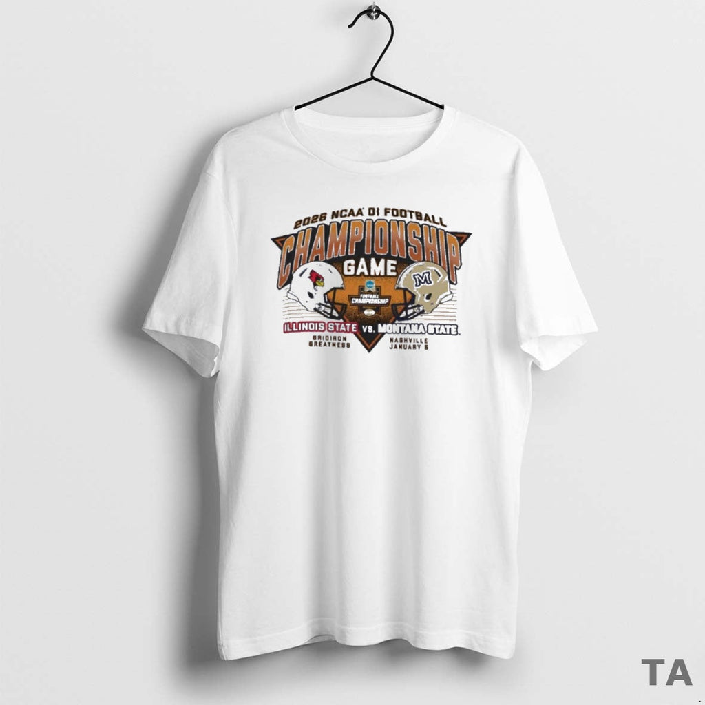 Top 2026 Ncaa Di Football Championship Game Illinois State Vs Montana State Dueling Helmet T-Shirts, Hoodie, Sweatshirt - T-Shirt, Sweatshirt, Hoodie