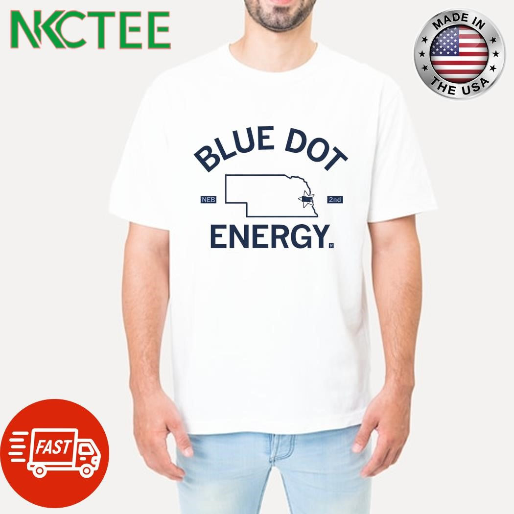 Top Blue dot neb 2nd energy state Nebraska map shirt Unisex T-shirt, Sweatshirt, Hoodie, Long Sleeve Tee - T-Shirt, Sweatshirt, Hoodie