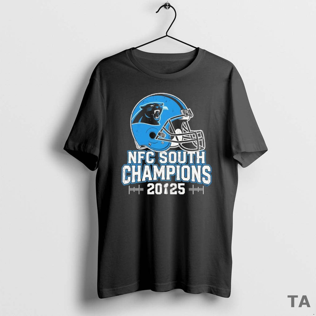 Top Carolina Panthers Nfc South 2025 Champions Helmet T-Shirts, Hoodie, Sweatshirt - T-Shirt, Sweatshirt, Hoodie