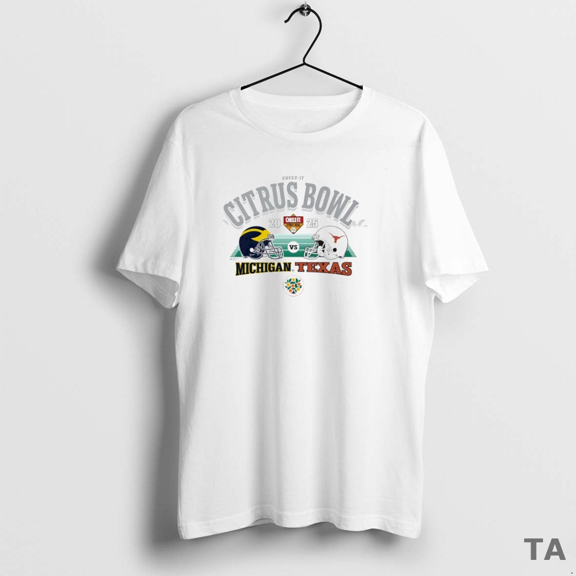 Top Cheez Citrus Bowl 2025 Michigan Wolverines Vs Texas Longhorns Helmet Circle T-Shirts, Hoodie, Sweatshirt - T-Shirt, Sweatshirt, Hoodie