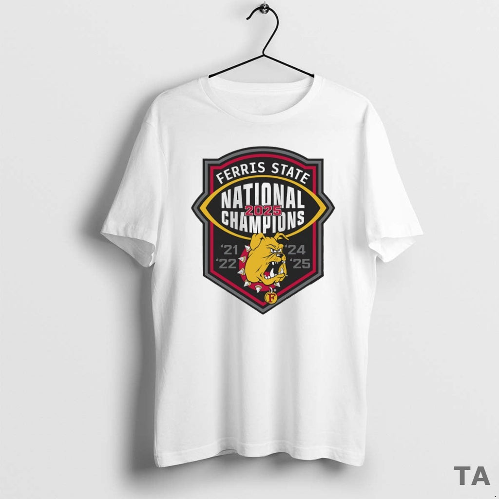 Top Ferris State Bulldogs 2025 National Champions Logo Circle T-Shirts, Hoodie, Sweatshirt - T-Shirt, Sweatshirt, Hoodie