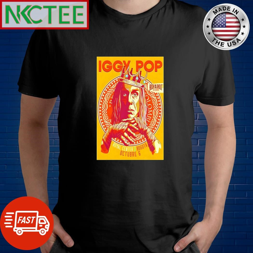 Top Iggy Pop Rock King crown shirt Unisex T-shirt, Sweatshirt, Hoodie, Long Sleeve Tee - T-Shirt, Sweatshirt, Hoodie