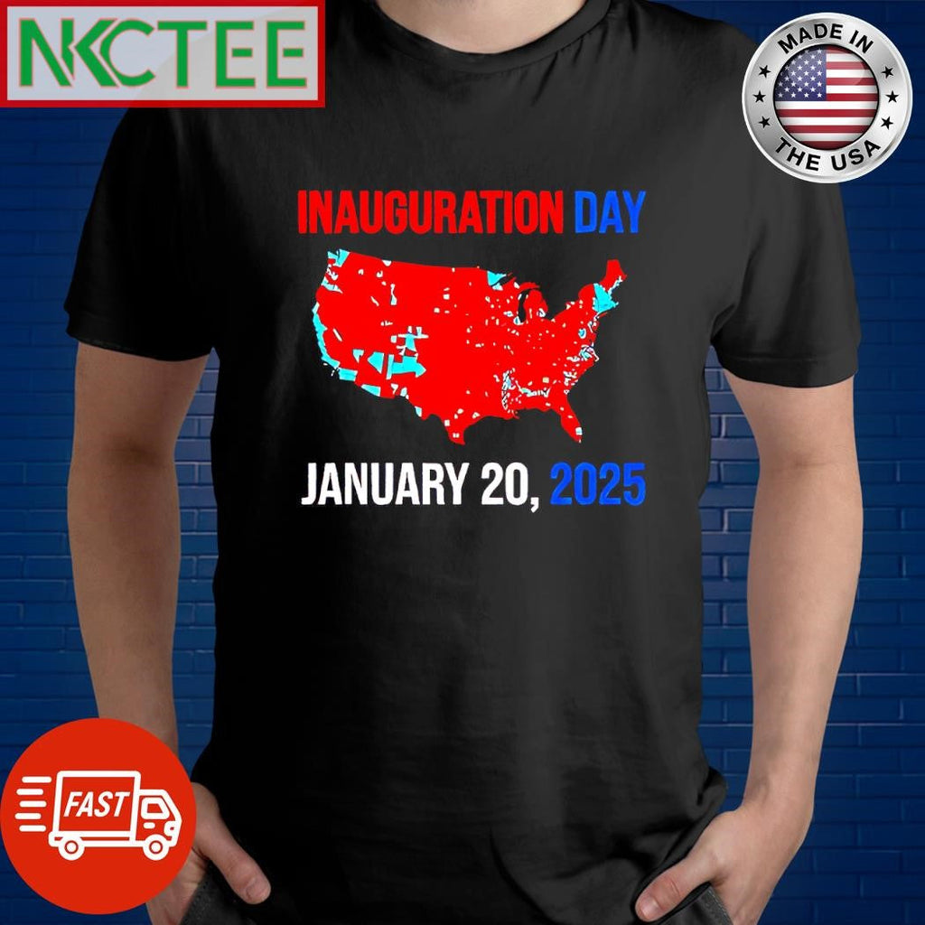 Top Inauguration January 20 2025 US map shirt Unisex T-shirt, Sweatshirt, Hoodie, Long Sleeve Tee - T-Shirt, Sweatshirt, Hoodie