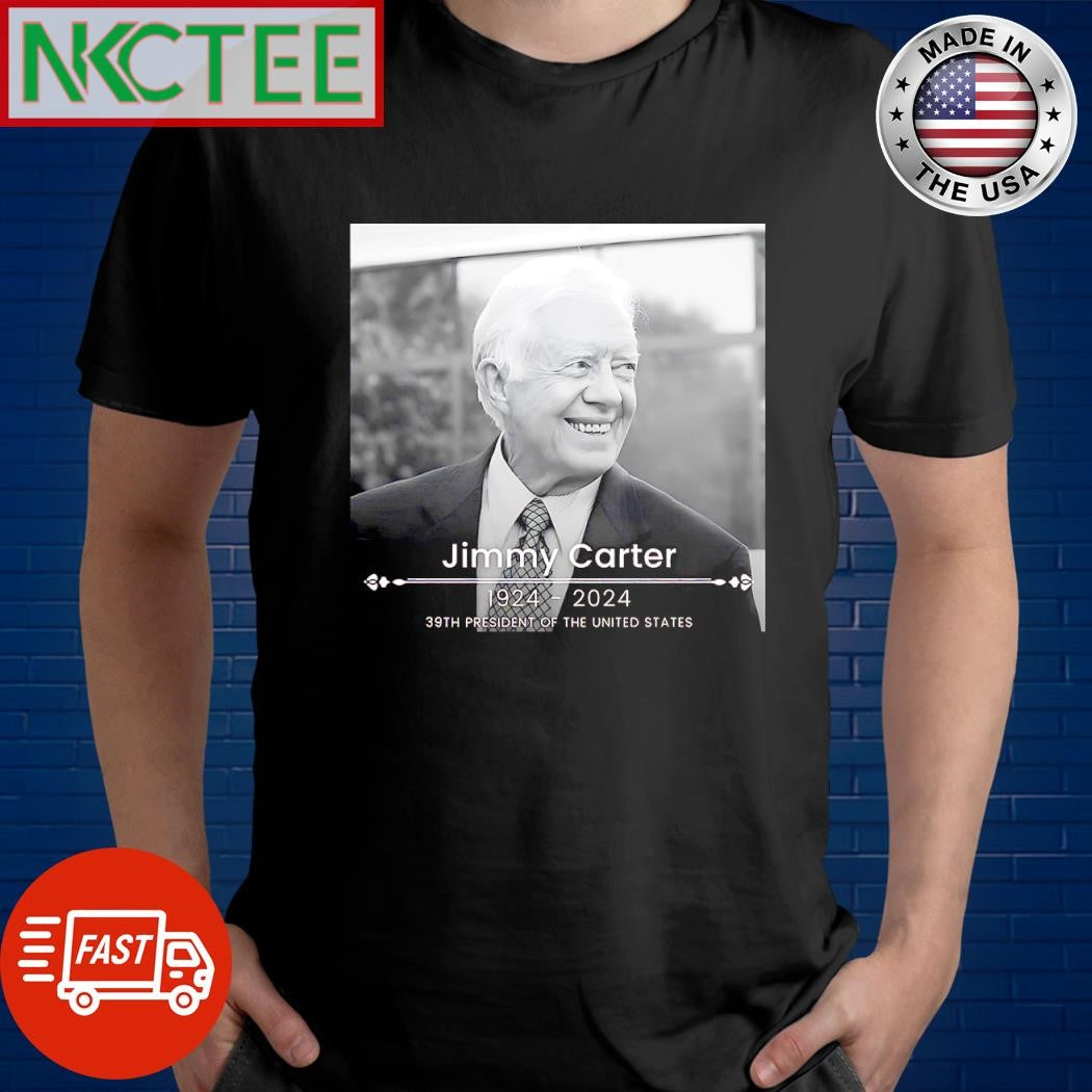Top Jimmy Carter 1924 2024 39th President of the United States shirt Unisex T-shirt, Sweatshirt, Hoodie, Long Sleeve Tee - T-Shirt, Sweatshirt, Hoodie