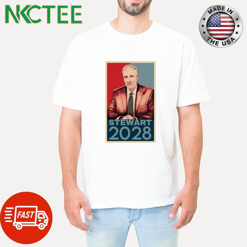 Top Jon Stewart 2028 shirt Unisex T-shirt, Sweatshirt, Hoodie, Long Sleeve Tee - T-Shirt, Sweatshirt, Hoodie