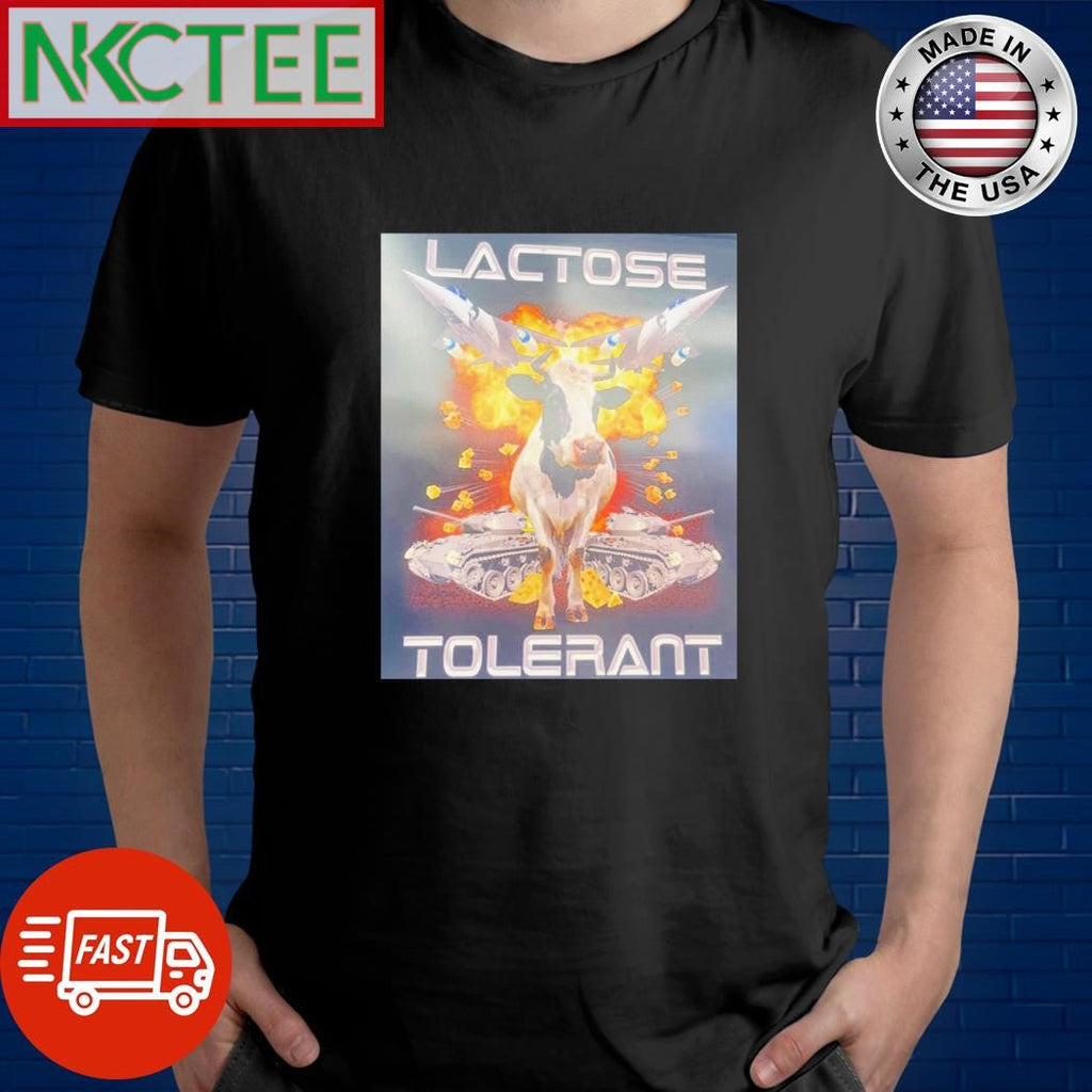 Top Lactose Tolerant fighter tank cow shirt Unisex T-shirt, Sweatshirt, Hoodie, Long Sleeve Tee - T-Shirt, Sweatshirt, Hoodie