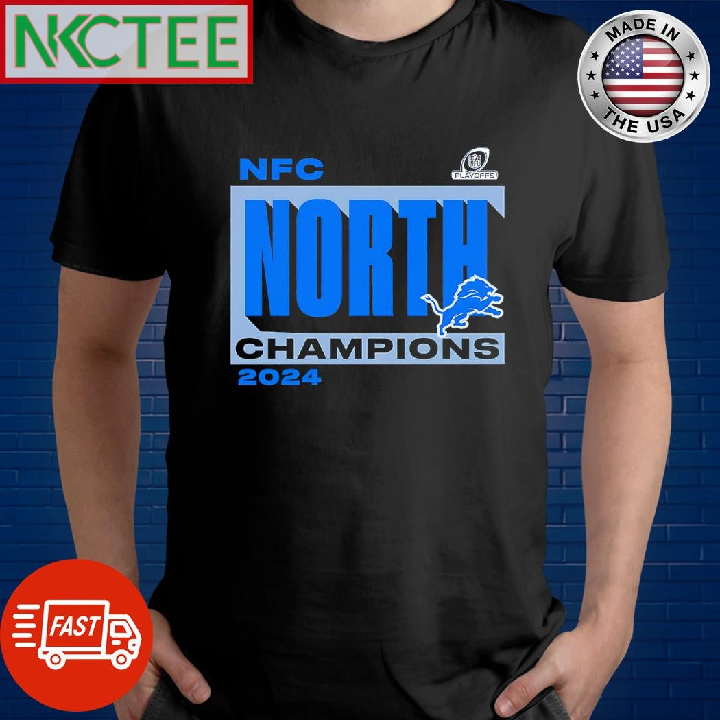 Top NFC Playoffs North Champions 2024 Detroit Lions shirt Unisex T-shirt, Sweatshirt, Hoodie, Long Sleeve Tee - T-Shirt, Sweatshirt, Hoodie