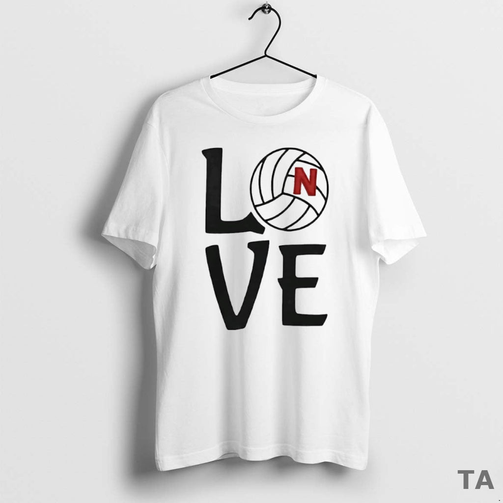 Top Nebraska Huskers Volleyball Love Circle T-Shirts, Hoodie, Sweatshirt - T-Shirt, Sweatshirt, Hoodie