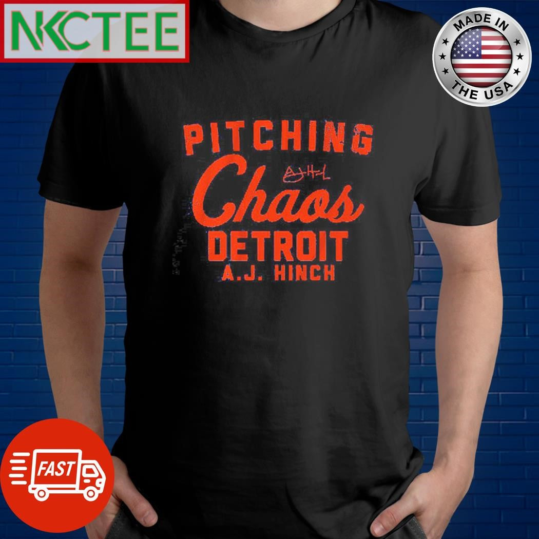 Top Pitching Chaos Detroit Tigers AJ Hinch signature shirt Unisex T-shirt, Sweatshirt, Hoodie, Long Sleeve Tee - T-Shirt, Sweatshirt, Hoodie