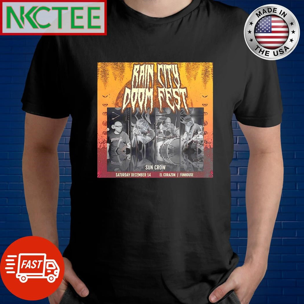 Top Rain City Doom Fest Funhouse El Corazon Vuitino shirt Unisex T-shirt, Sweatshirt, Hoodie, Long Sleeve Tee - T-Shirt, Sweatshirt, Hoodie