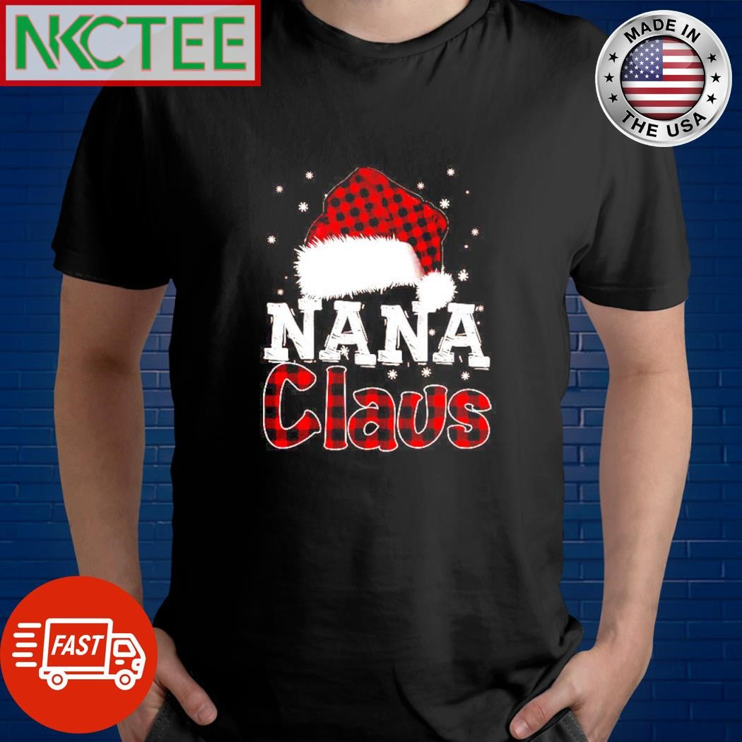 Top Santa Hat Christmas Nana Claus winter snow shirt Unisex T-shirt, Sweatshirt, Hoodie, Long Sleeve Tee - T-Shirt, Sweatshirt, Hoodie