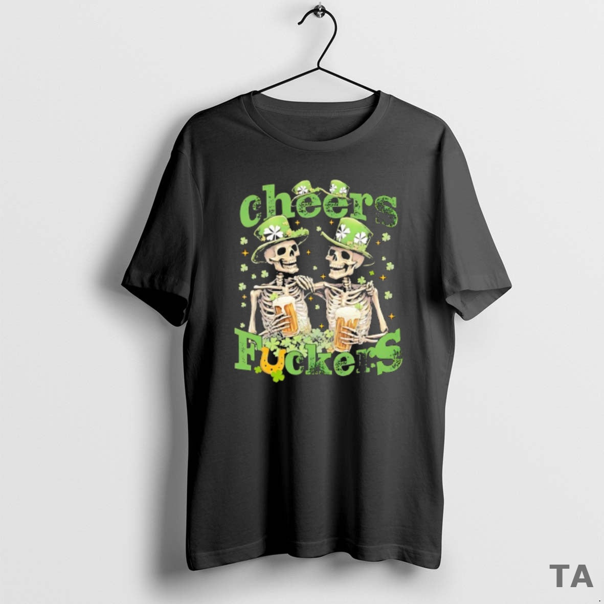 Top Skeleton Drinking Beer Cheers Fuckers St Patricks Day Funny T-Shirts, Hoodie, Sweatshirt - T-Shirt, Sweatshirt, Hoodie
