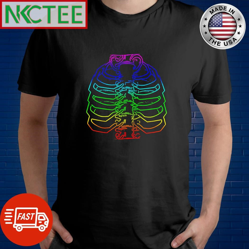 Top Skeleton rainbow shirt Unisex T-shirt, Sweatshirt, Hoodie, Long Sleeve Tee - T-Shirt, Sweatshirt, Hoodie