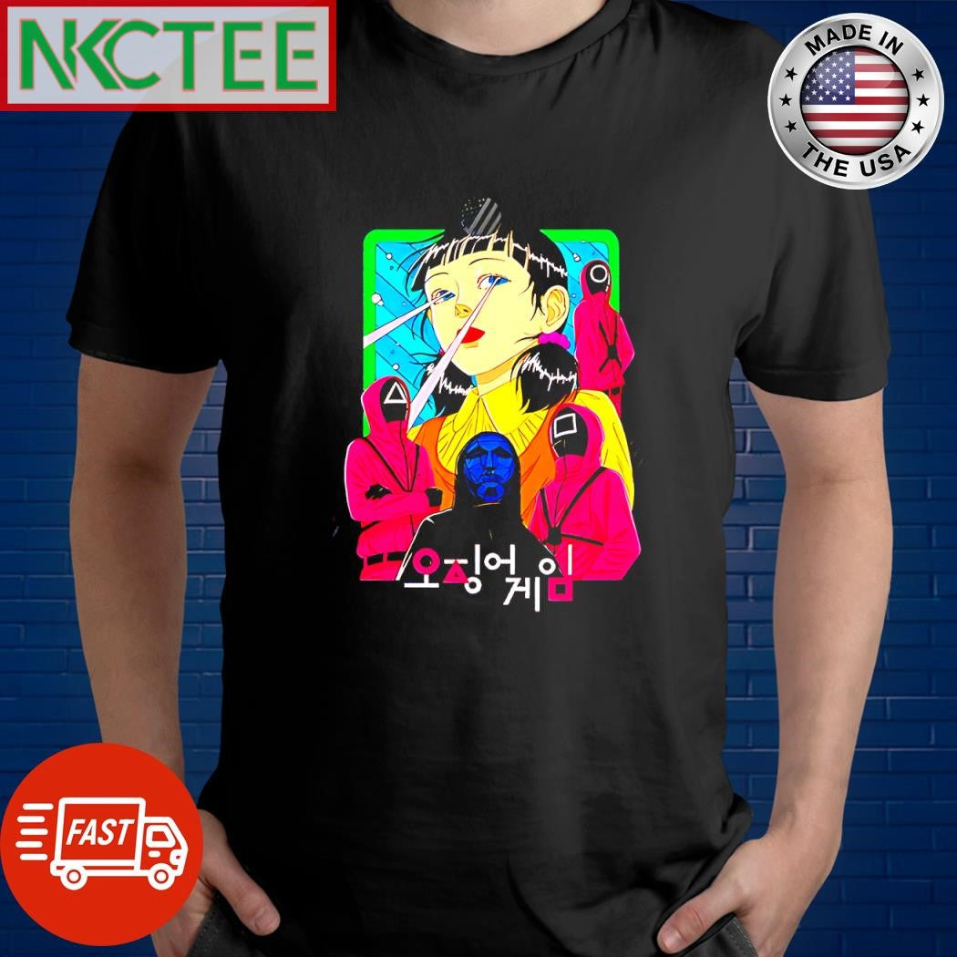Top Squid Game paint poster shirt Unisex T-shirt, Sweatshirt, Hoodie, Long Sleeve Tee - T-Shirt, Sweatshirt, Hoodie