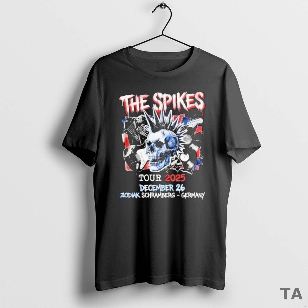 Top Spikes Tour 2025 December 26 2025 Zodiak Schramberg Germany Skull T-Shirts, Hoodie, Sweatshirt - T-Shirt, Sweatshirt, Hoodie