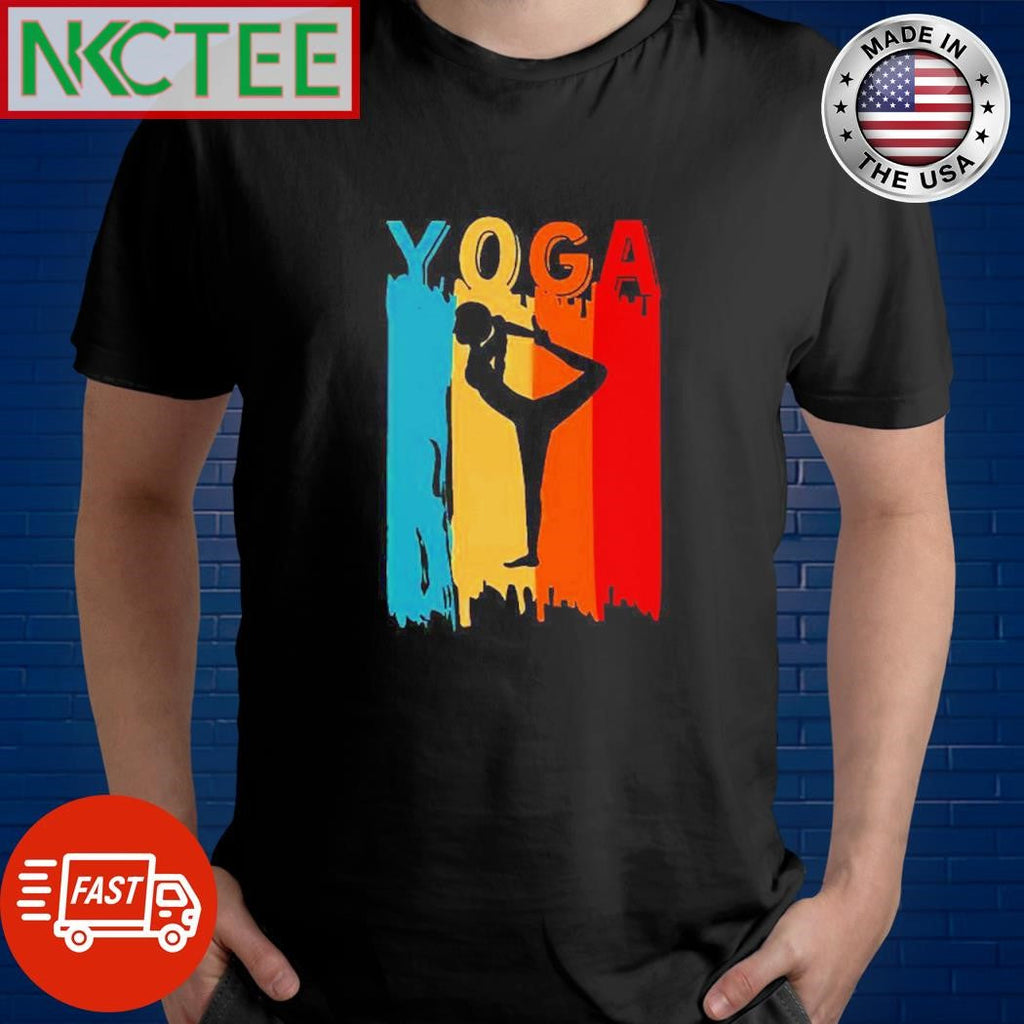 Top Yoga Silhouette retro shirt Unisex T-shirt, Sweatshirt, Hoodie, Long Sleeve Tee - T-Shirt, Sweatshirt, Hoodie