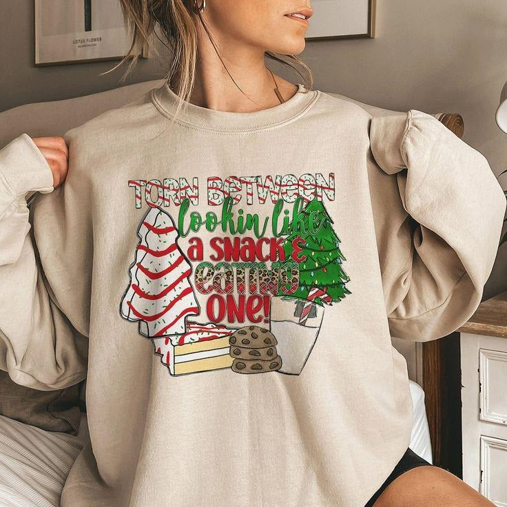 Torn Between Lookin Like Snack Eatin One Tree Cake Lover T-Shirts, Hoodie, Sweatshirt - T-Shirt, Sweatshirt, Hoodie