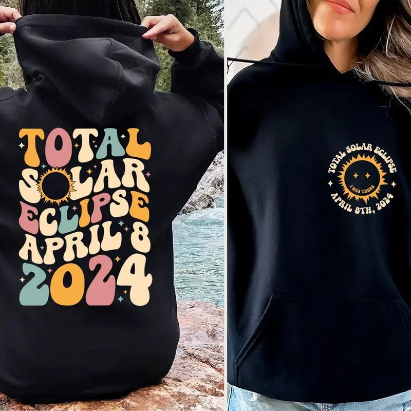 Total Solar Eclipse 2024 Double Sided Shirt April 8th 2024 Shirt Eclipse Event 2024 Shirt Celestial Shirt Eclipse T-Shirts, Hoodie, Sweatshirt - T-Shirt, Sweatshirt, Hoodie