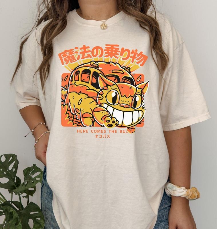 Totoro Catbus Shirt Totoro Shirt My Neighbour Totoro Shirt Studio Ghibli Shirt Ghibli Cartoon Shirt T-Shirts, Hoodie, Sweatshirt - T-Shirt, Sweatshirt, Hoodie