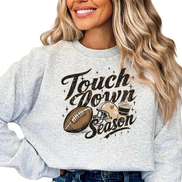 Touchdown Season Football Football Moms Long Sleeve Casual Football Season Sizing All Seasons Footbal Machine Washable T-Shirts, Hoodie, Sweatshirt - T-Shirt, Sweatshirt, Hoodie