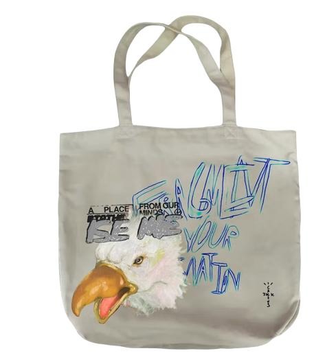 Travis Scott Cactus Jack Fragment Flames Tote Cream (CJFR AB14) One Size T-Shirts, Hoodie, Sweatshirt - T-Shirt, Sweatshirt, Hoodie
