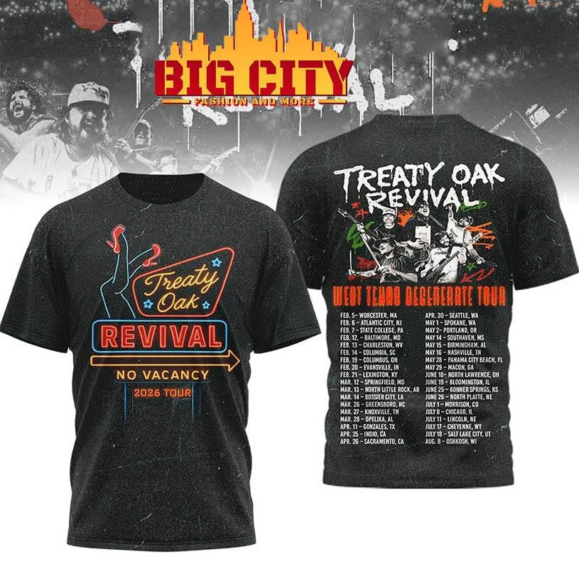 Treaty Oak Revival West Texas Degenerate Tour Two Sided Shirt Unisex T-shirt, Sweatshirt, Hoodie, Long Sleeve Tee - T-Shirt, Sweatshirt, Hoodie