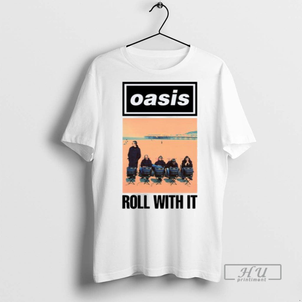 Trending 2025 Oasis Roll With It Single Men T Shirt Unisex T-shirt, Sweatshirt, Hoodie, Long Sleeve Tee - T-Shirt, Sweatshirt, Hoodie