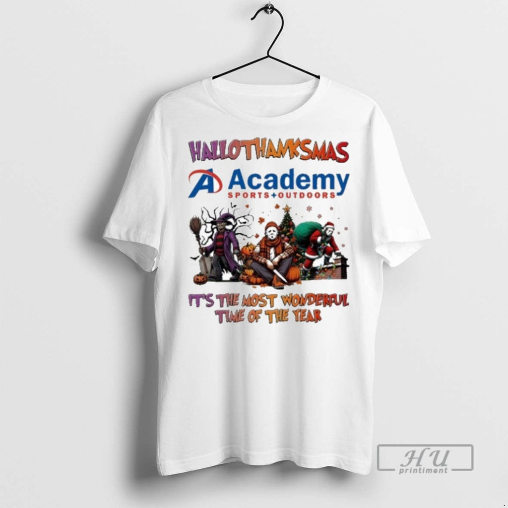 Trending Academy Sports Outdoors Horror Film Hallothanksmas Its The Most Wonderful Time Of The Year - T-Shirt, Sweatshirt, Hoodie
