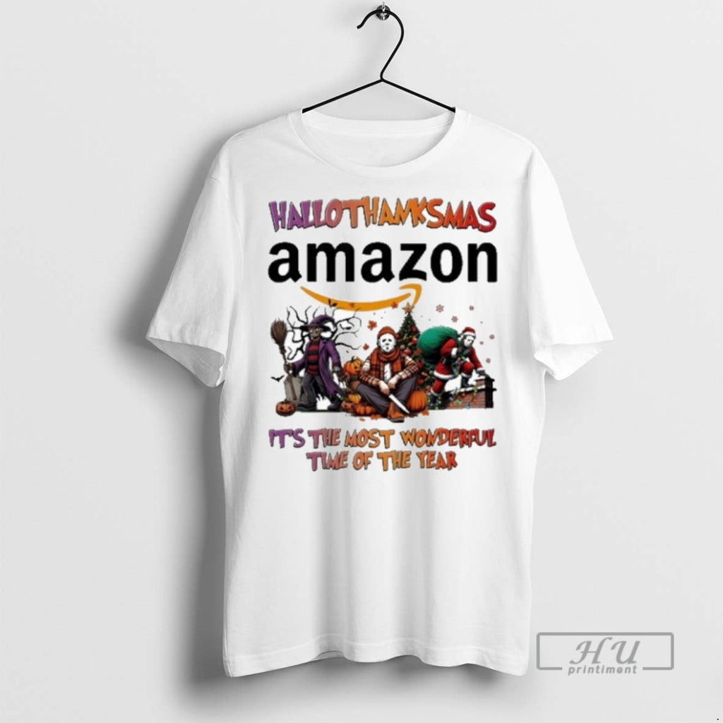 Trending Amazon Horror Film Hallothanksmas Its The Most Wonderful Time Of The Year Unisex T-shirt, Sweatshirt, Hoodie, Long Sleeve Tee - T-Shirt, Sweatshirt, Hoodie