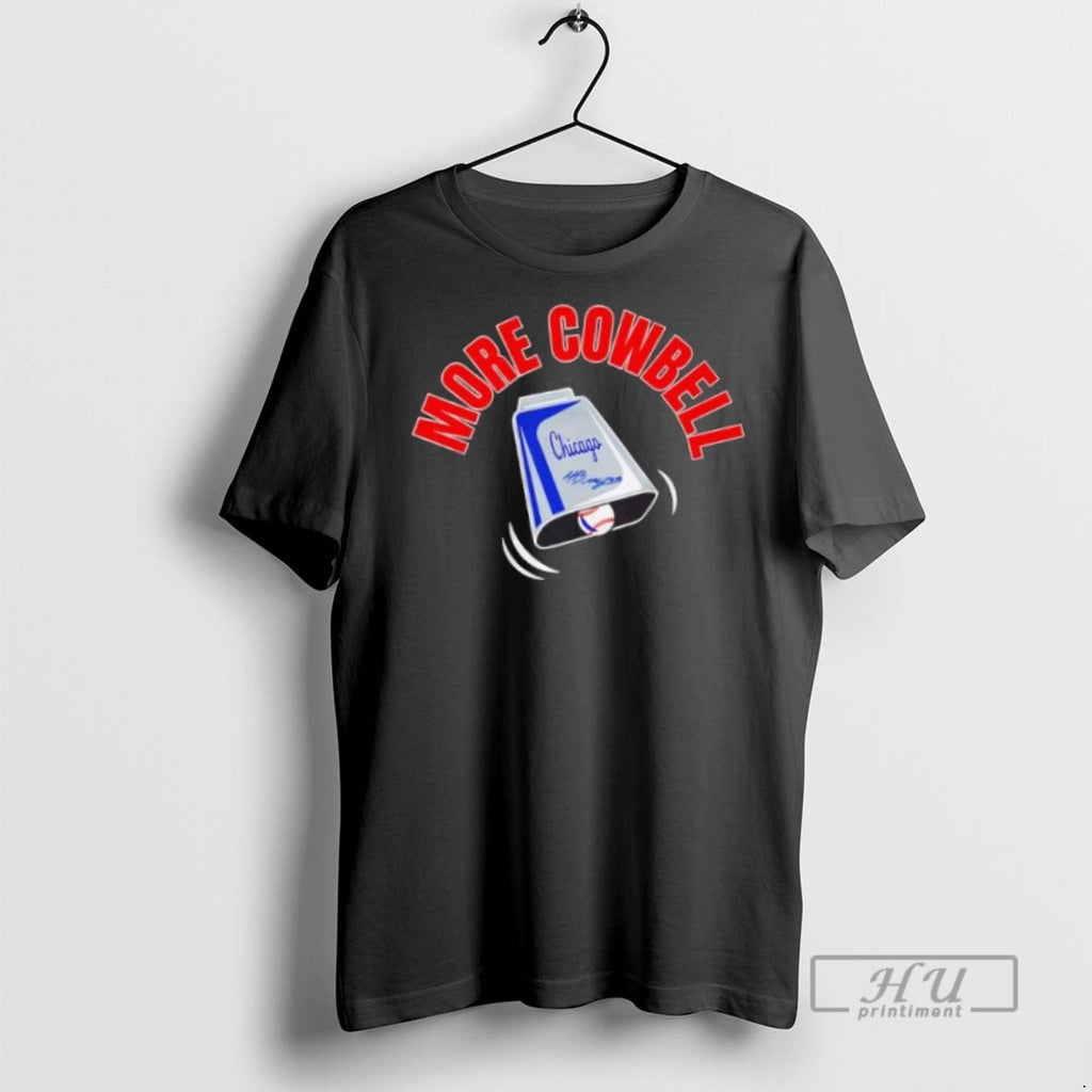 Trending Chicago Cubs Baseball Moises Ballesteros More Cowbell T Shirt Unisex T-shirt, Sweatshirt, Hoodie, Long Sleeve Tee - T-Shirt, Sweatshirt, Hoodie