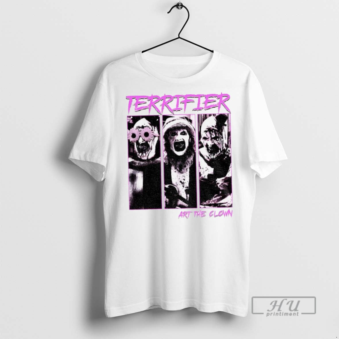 Trending Clown Terrifier Art The Clown Scary Horror Clown Spooky Halloween T Shirt Unisex T-shirt, Sweatshirt, Hoodie, Long Sleeve Tee - T-Shirt, Sweatshirt, Hoodie