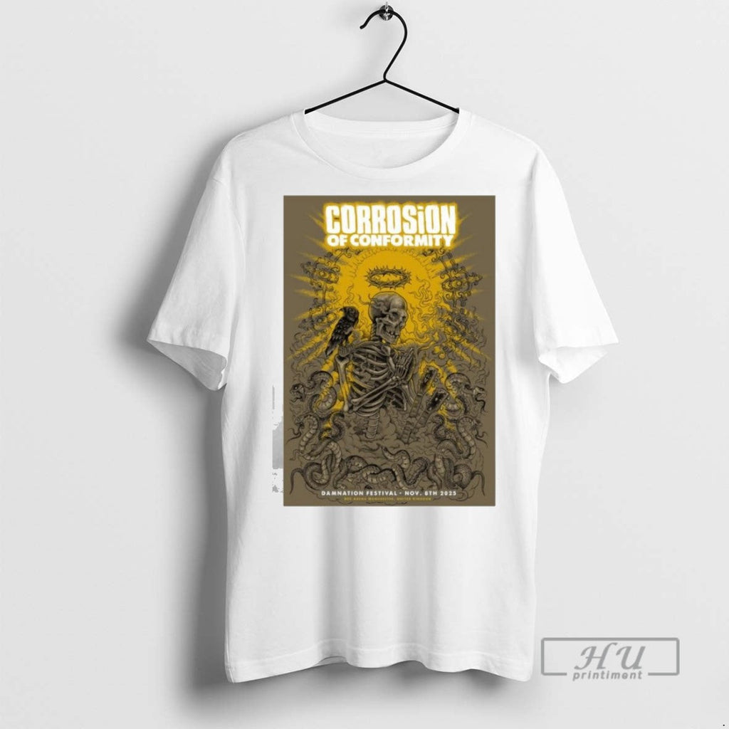Trending Corrosion Of Conformity At Bec Arena In Manchester Uk On Nov 8 2025 Unisex T-shirt, Sweatshirt, Hoodie, Long Sleeve Tee - T-Shirt, Sweatshirt, Hoodie