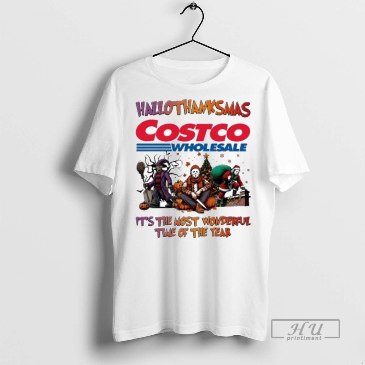 Trending Costco Horror Film Hallothanksmas Its The Most Wonderful Time Of The Year Unisex T-shirt, Sweatshirt, Hoodie, Long Sleeve Tee - T-Shirt, Sweatshirt, Hoodie