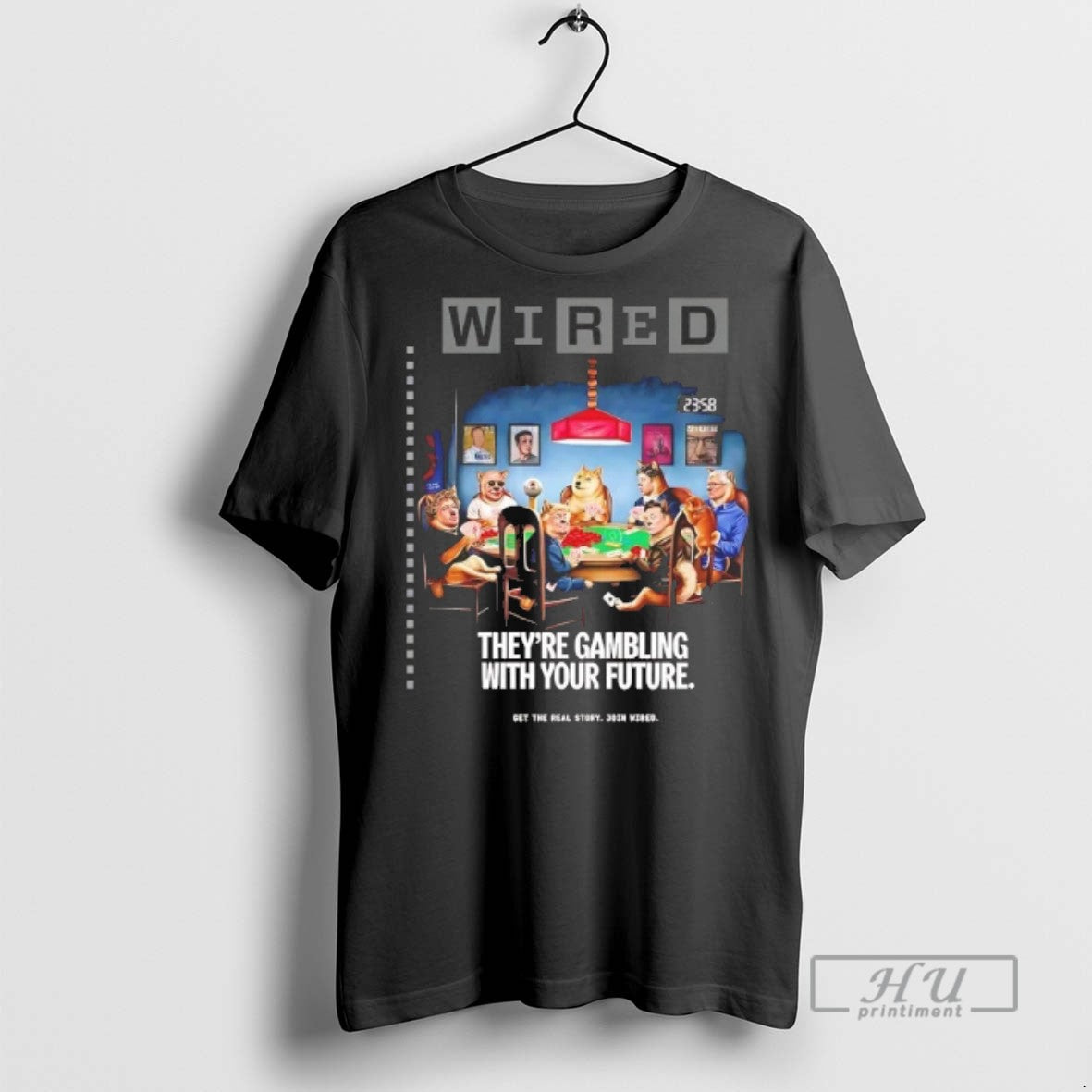 Trending Dogs Playing Poker November 2025 Theyre Gambling With Your Future T Shirt Unisex T-shirt, Sweatshirt, Hoodie, Long Sleeve Tee - T-Shirt, Sweatshirt, Hoodie
