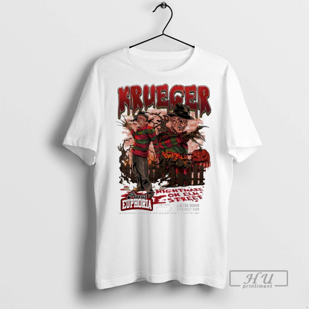 Trending Fk Halloween Krueger Nightmare On Elm Street Planet Euphoria Artwork 2025 T Shirt - T-Shirt, Sweatshirt, Hoodie