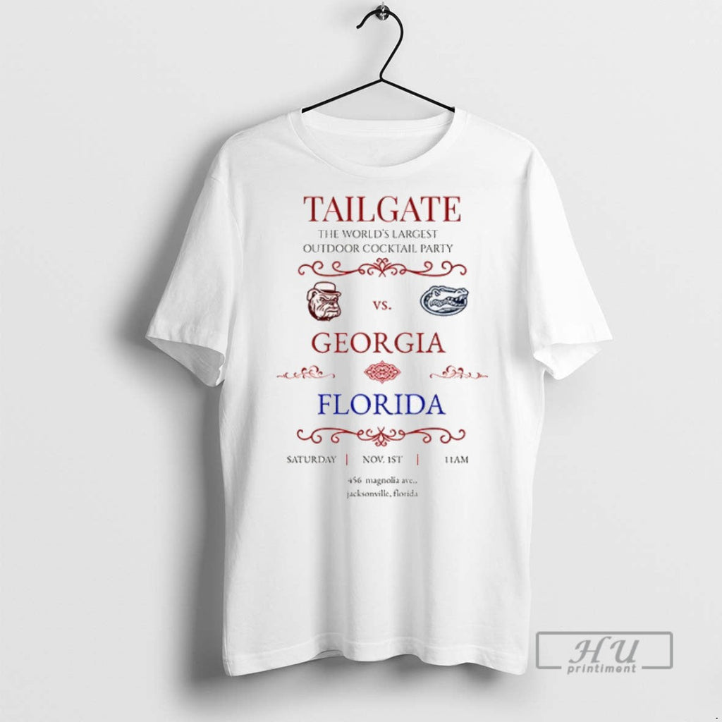 Trending Florida Gators Vs Georgia Bulldogs Tailgate The Worlds Largest Outdoor Cocktail Party - T-Shirt, Sweatshirt, Hoodie