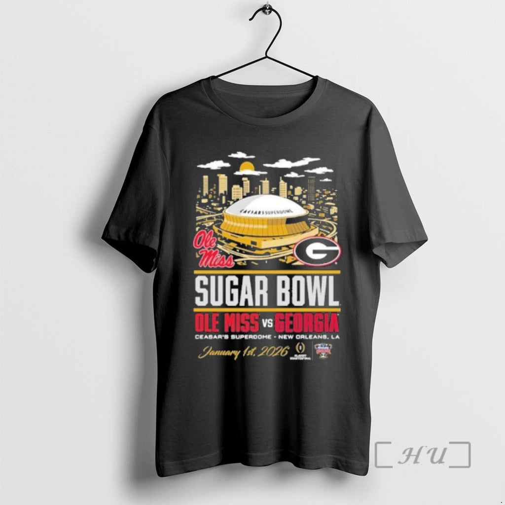 Trending Georgia Bulldogs 2026 Sugar Bowl Head Head Vs Ole Miss January 1st Stadium T-Shirts, Hoodie, Sweatshirt - T-Shirt, Sweatshirt, Hoodie