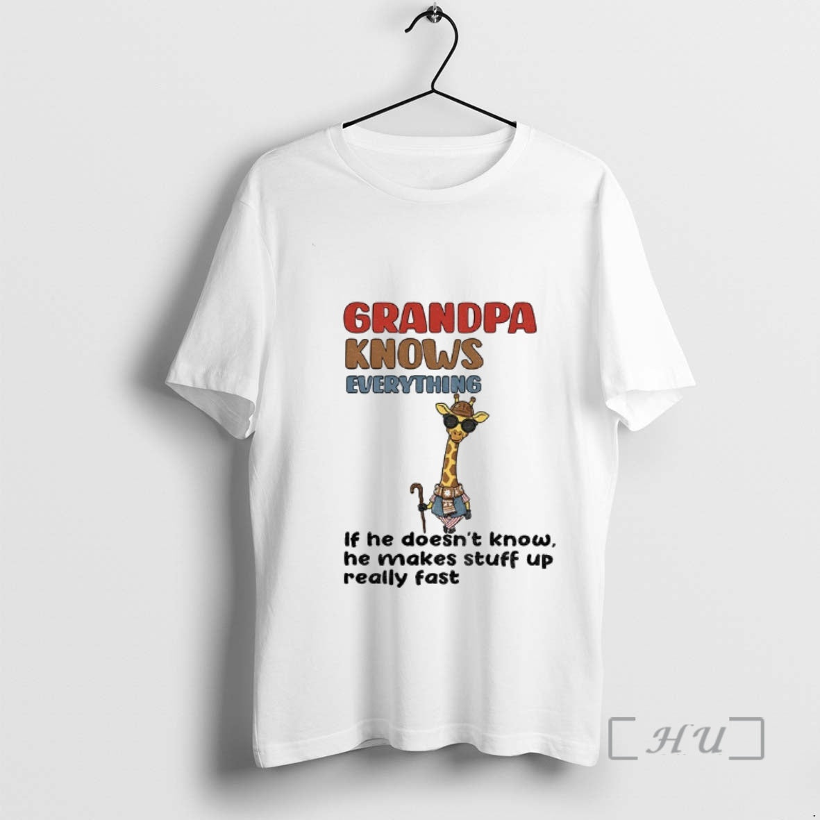Trending Giraffe Grandpa Knows Everything If He Doesnt Know He Makes Stuff Up Really Fast T-Shirts, Hoodie, Sweatshirt - T-Shirt, Sweatshirt, Hoodie