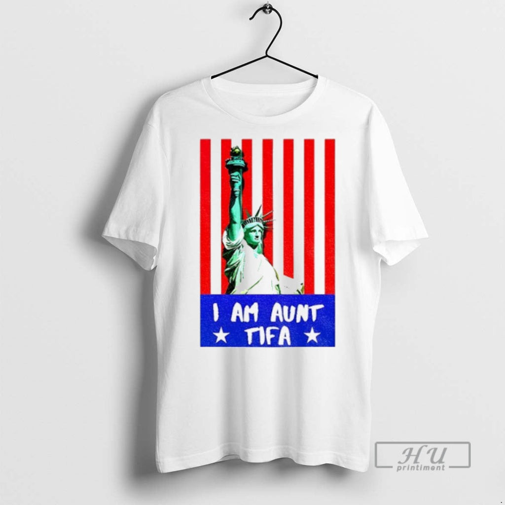 Trending Government Shutdown Statue Of Liberty I Am Aunt Tifa T Shirt Unisex T-shirt, Sweatshirt, Hoodie, Long Sleeve Tee - T-Shirt, Sweatshirt, Hoodie