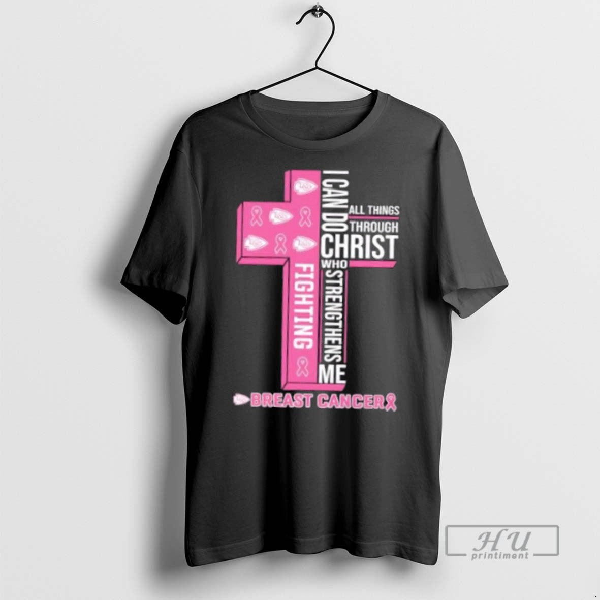 Trending I Can Do All Things Through Christ Who Strengthens Me Breast Cancer Kansas City Unisex T-shirt, Sweatshirt, Hoodie, Long Sleeve Tee - T-Shirt, Sweatshirt, Hoodie