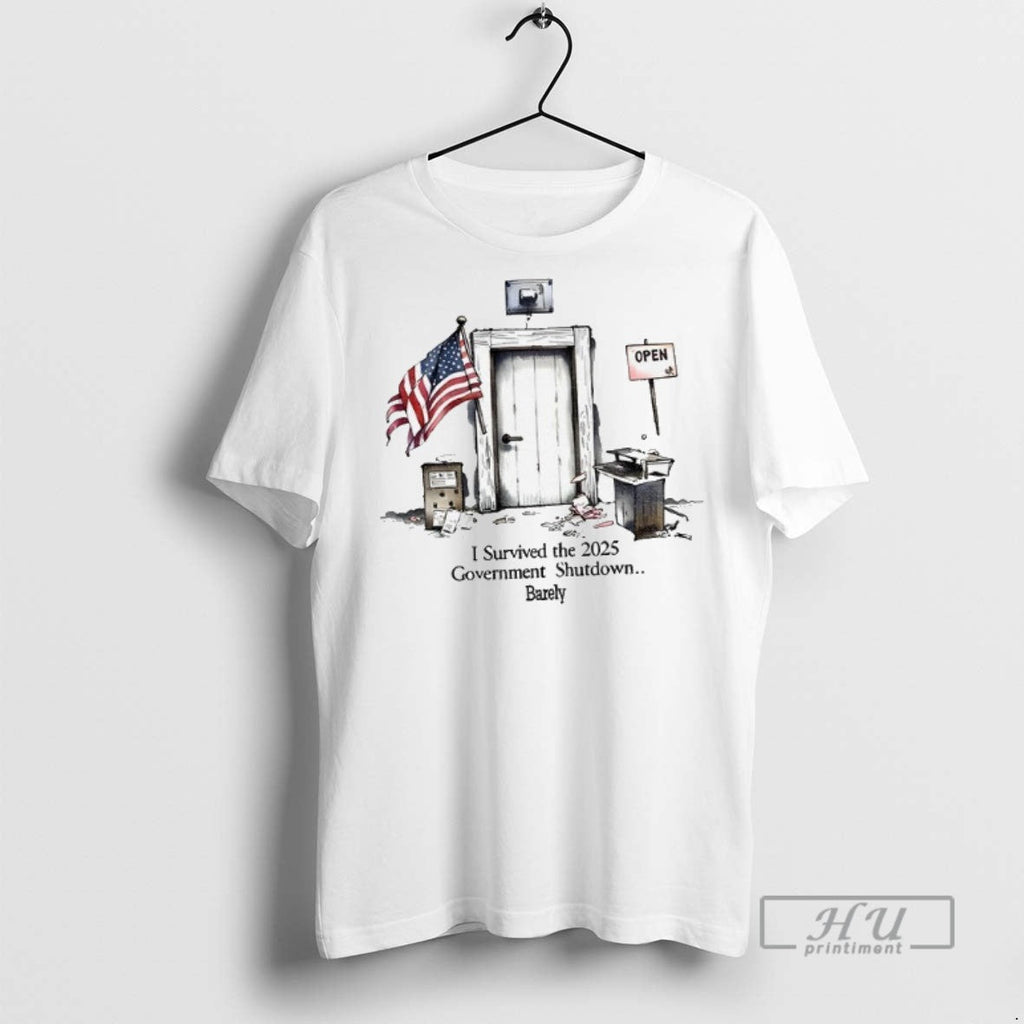Trending I Survived The 2025 Government Shutdown T Shirt Unisex T-shirt, Sweatshirt, Hoodie, Long Sleeve Tee - T-Shirt, Sweatshirt, Hoodie