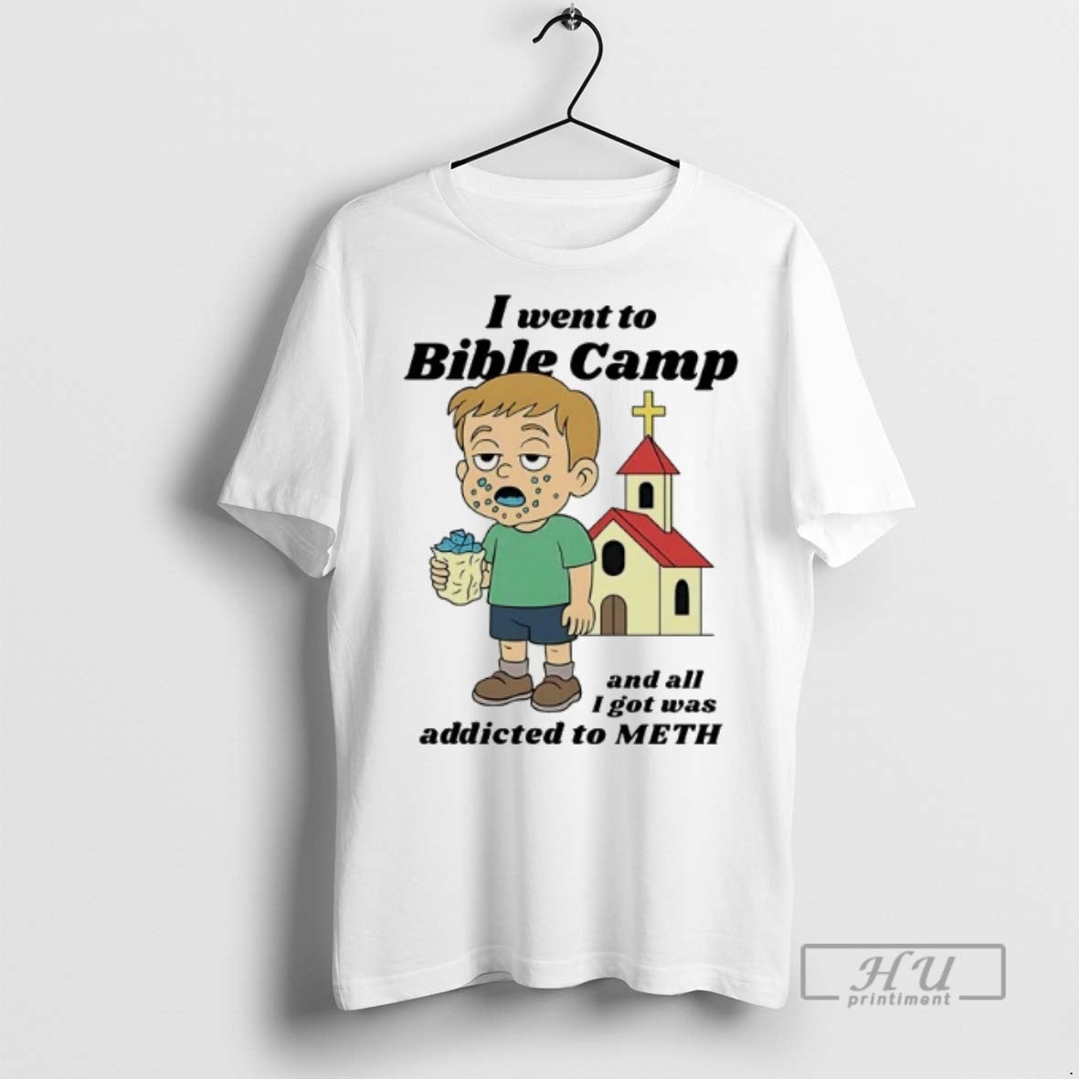 Trending I Went To Bible Camp And All I Got Was Addicted To Meth Unisex T-shirt, Sweatshirt, Hoodie, Long Sleeve Tee - T-Shirt, Sweatshirt, Hoodie
